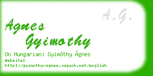 agnes gyimothy business card